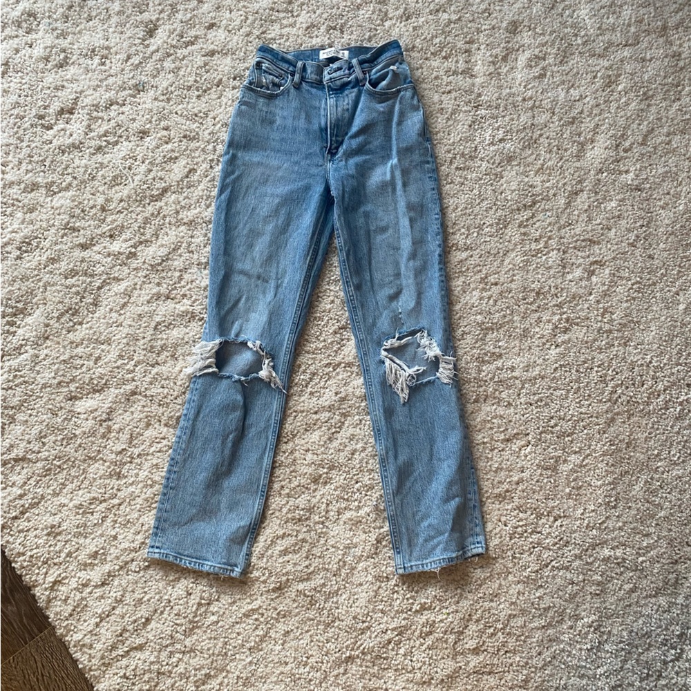 A&f curve love distressed jeans size 25
